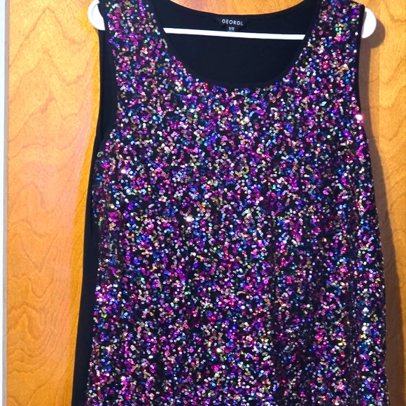 George Tops - George Womens Glittery Tank Top